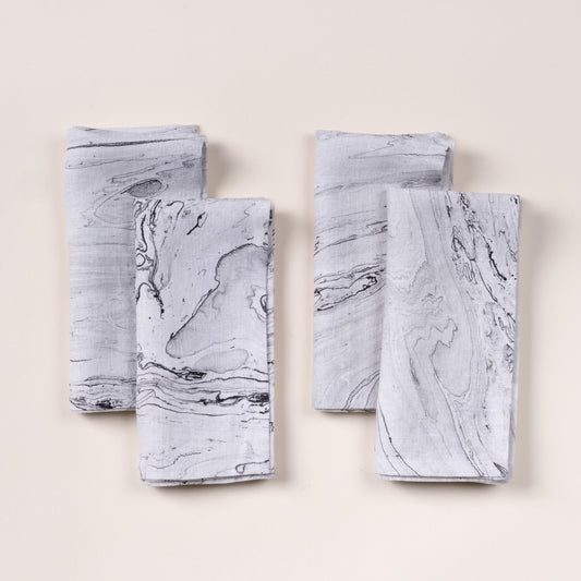 Marbled Linen Napkins, Set of 4