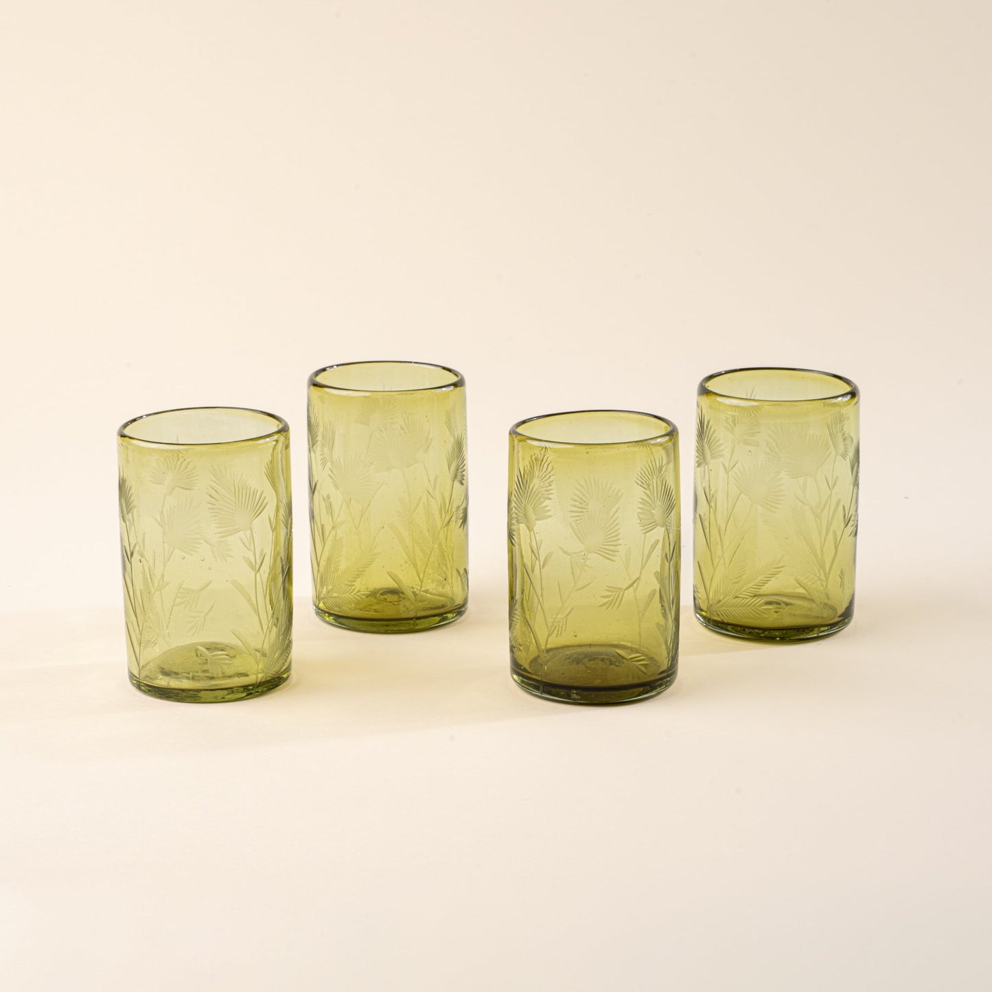 Etched Thistle Glassware