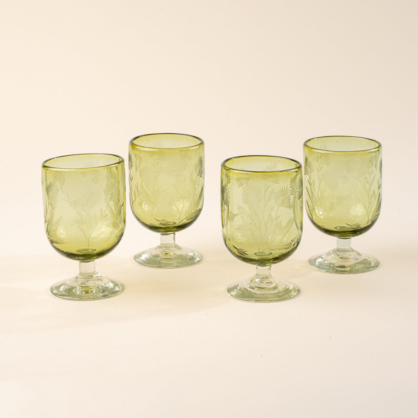Etched Thistle Glassware