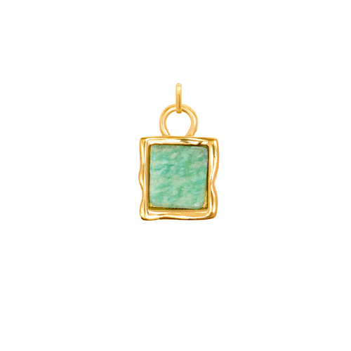 Molten Amazonite Charm (Gold)