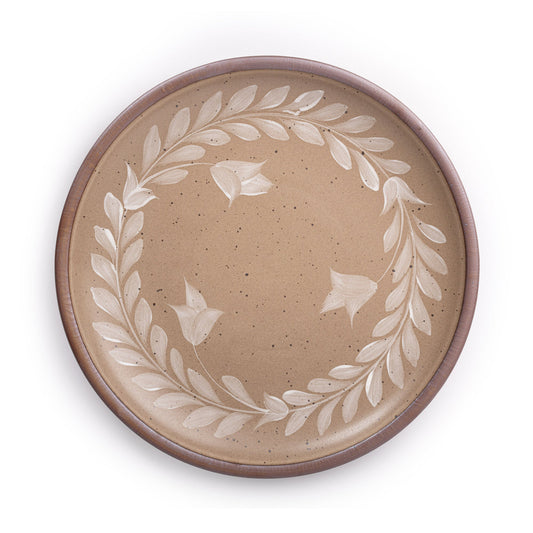 Hand Painted Serving Platter, Tulip Crown