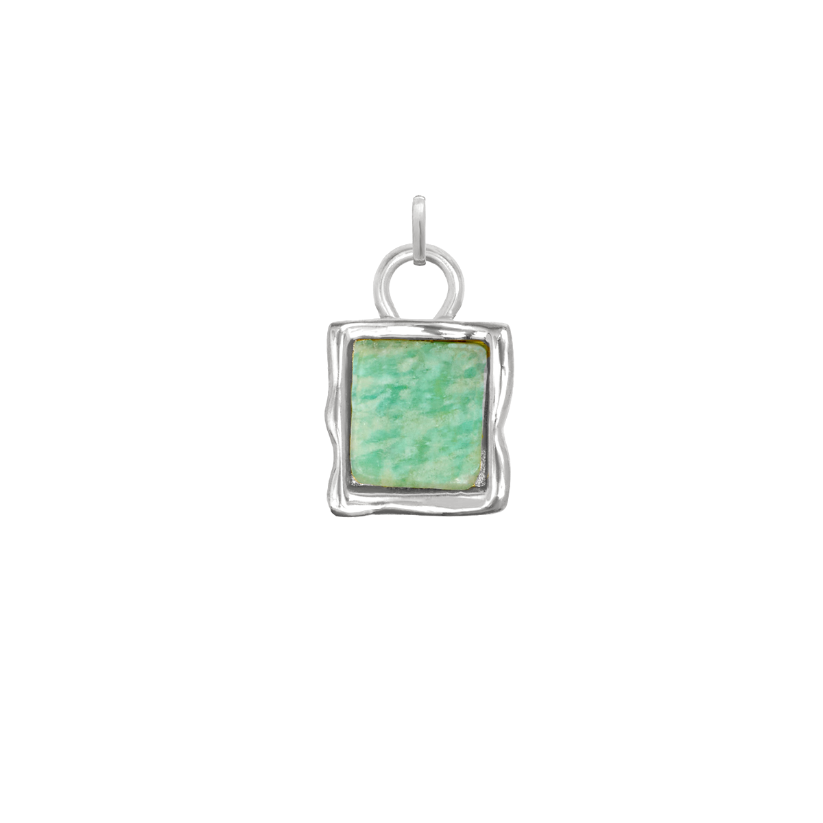 Molten Amazonite Charm (Silver)