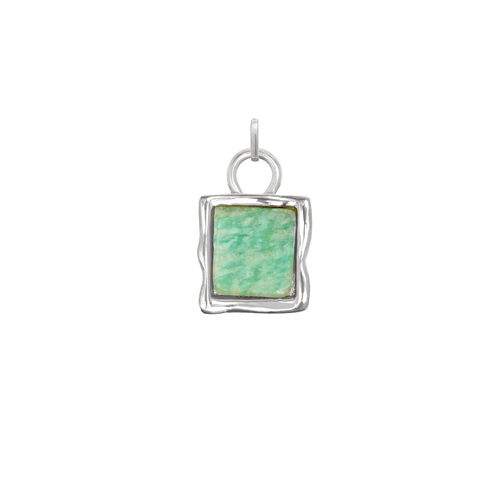 Molten Amazonite Charm (Silver)