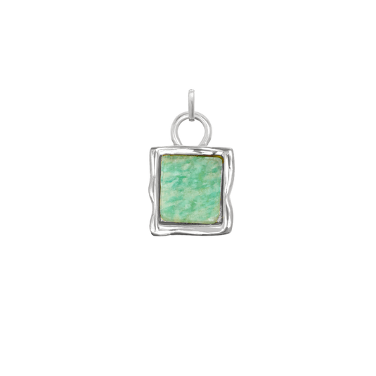 Molten Amazonite Charm (Silver)