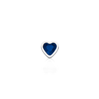 Mini Heart Birthstone Bracelet (Silver)
