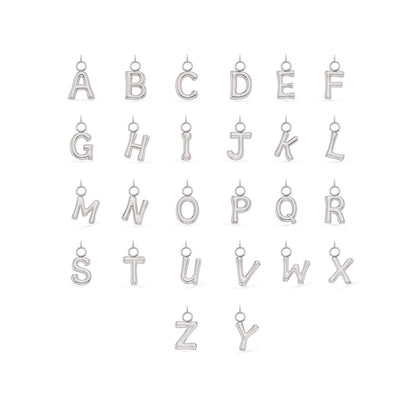 Mini Molten Initial Charm (Silver)