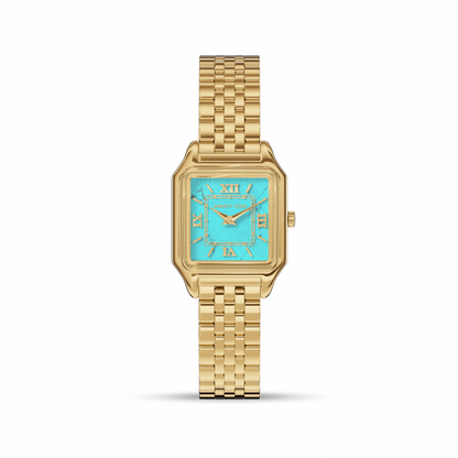 Essence 23mm Turquoise Watch (Gold)