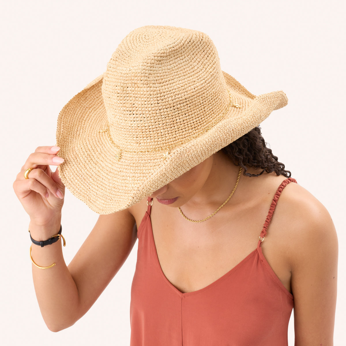Raffia Cowboy Hat (Natural)