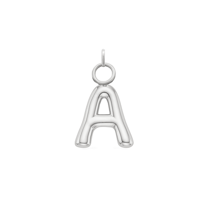 Mini Molten Initial Charm (Silver)