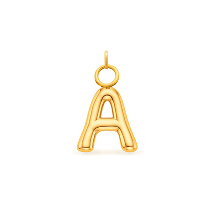 Mini Molten Initial Charm (Gold)