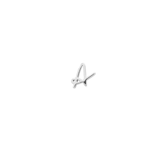 Signature Initial Stud Earring (Silver)