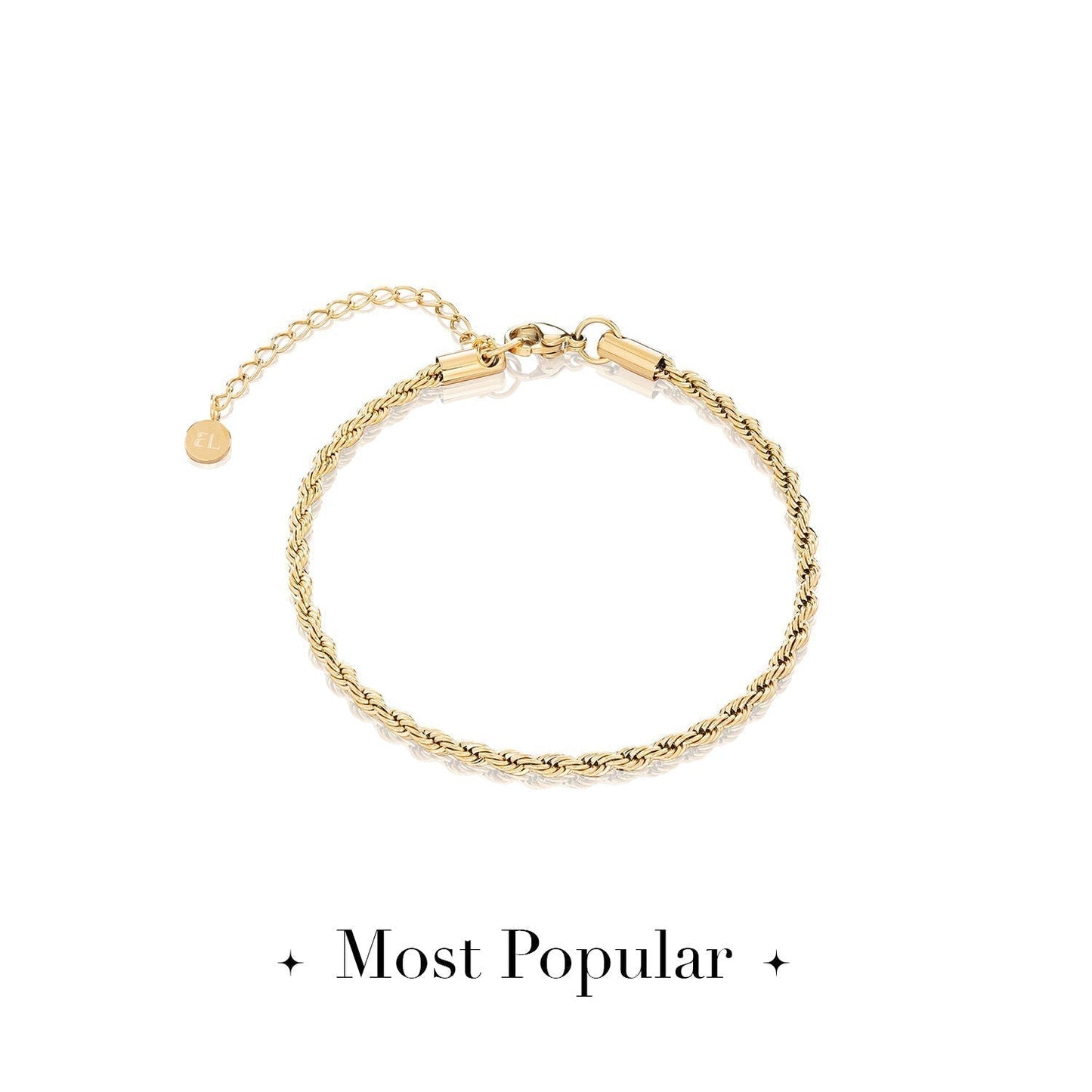 Small Rope Chain Bracelet (Gold)