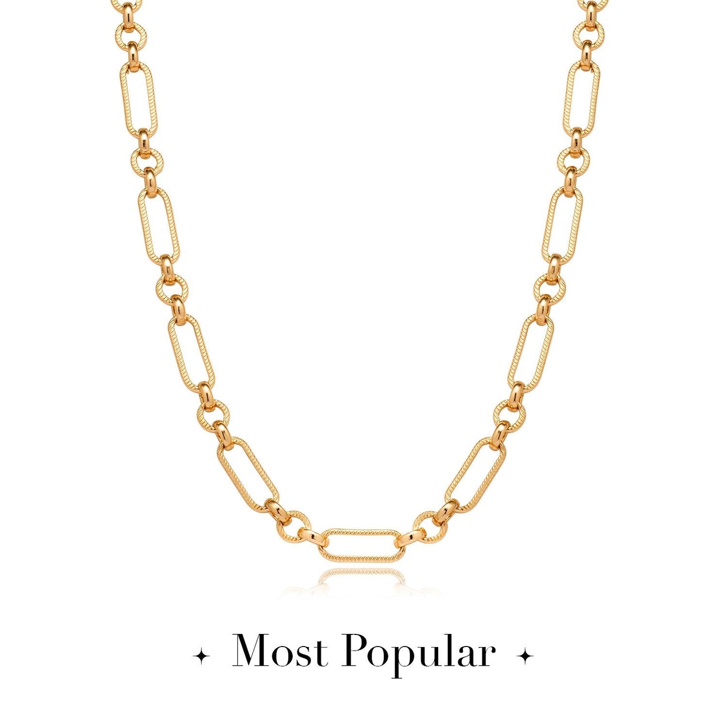 Figaro Chain Necklace (Gold)