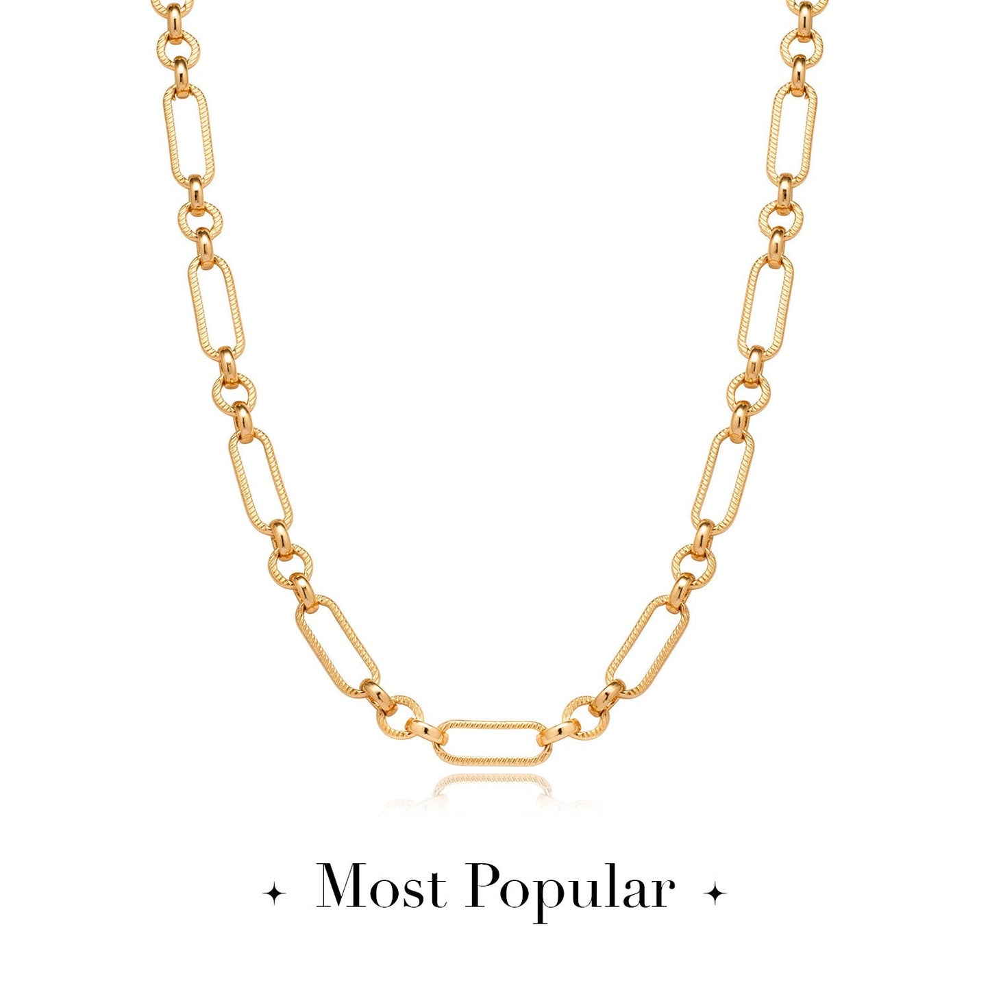 Figaro Chain Necklace (Gold)
