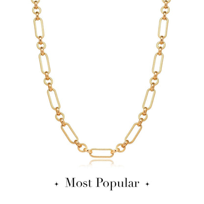 Figaro Chain Necklace (Gold)