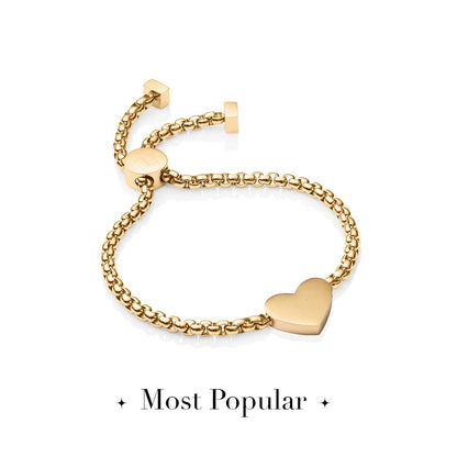 Initial Heart Bracelet (Gold)