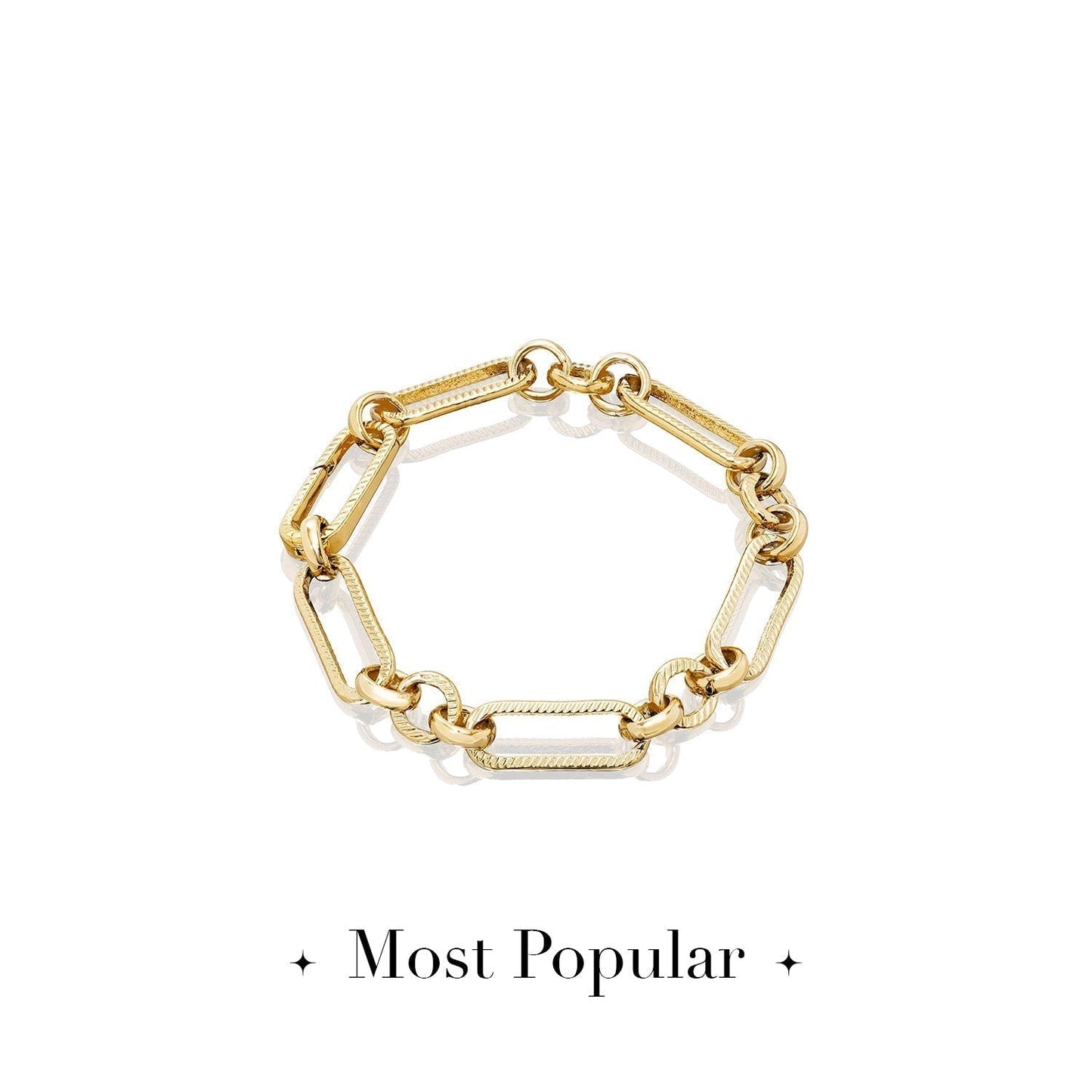 Figaro Chain Bracelet (Gold)