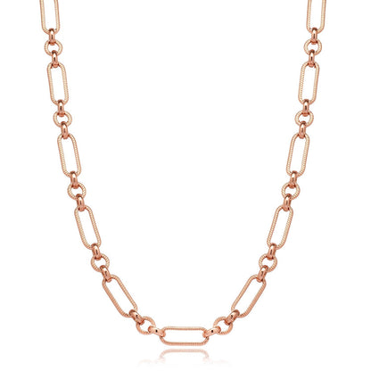 Figaro Chain Necklace (Rose Gold)