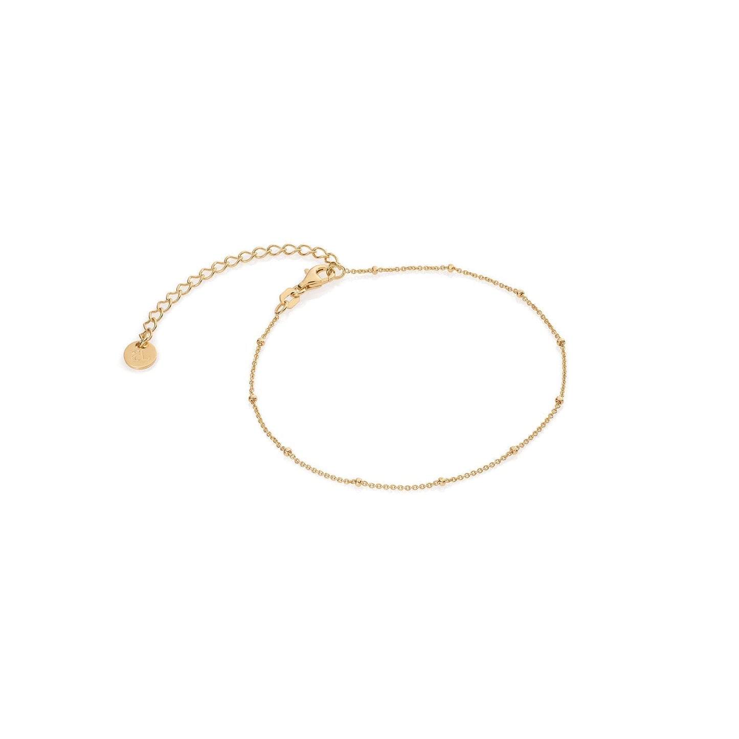 Mini Birthstone & Letter Bracelet Set (Gold)