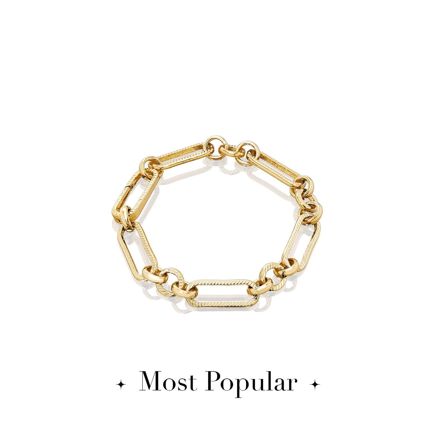 Figaro Chain Bracelet (Gold)