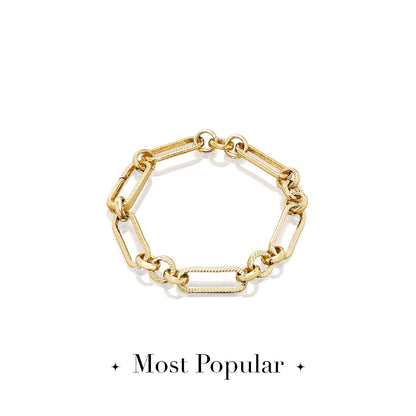 Figaro Chain Bracelet (Gold)