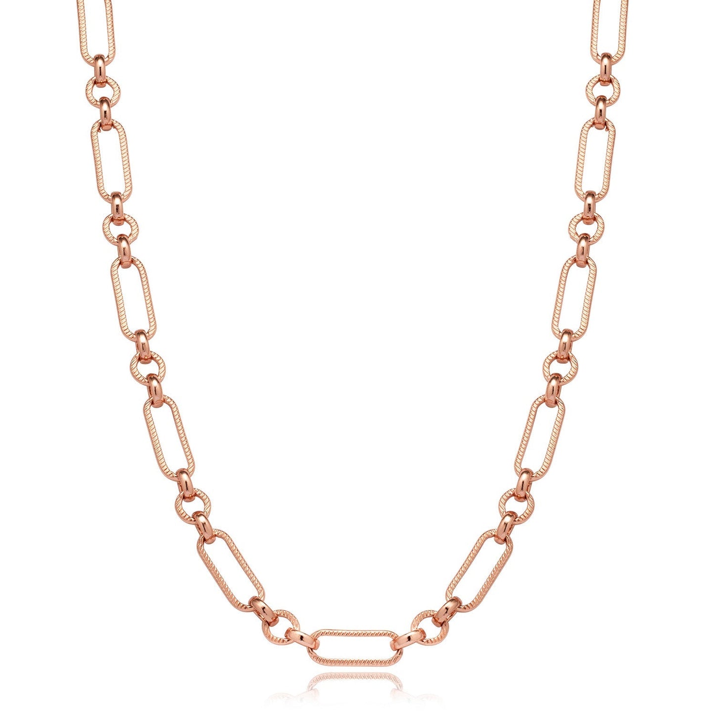 Figaro Chain Necklace (Rose Gold)