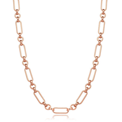 Figaro Chain Necklace (Rose Gold)