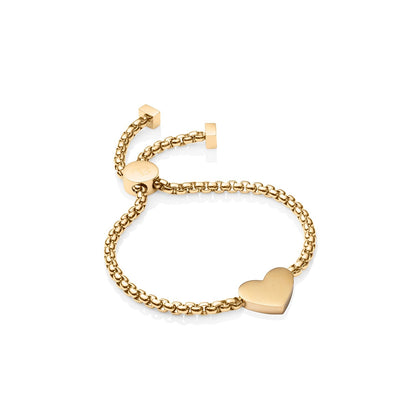 Initial Heart Bracelet (Gold)