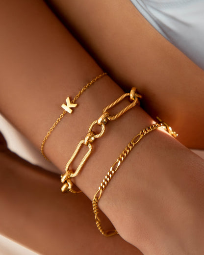 Figaro Chain Bracelet (Gold)