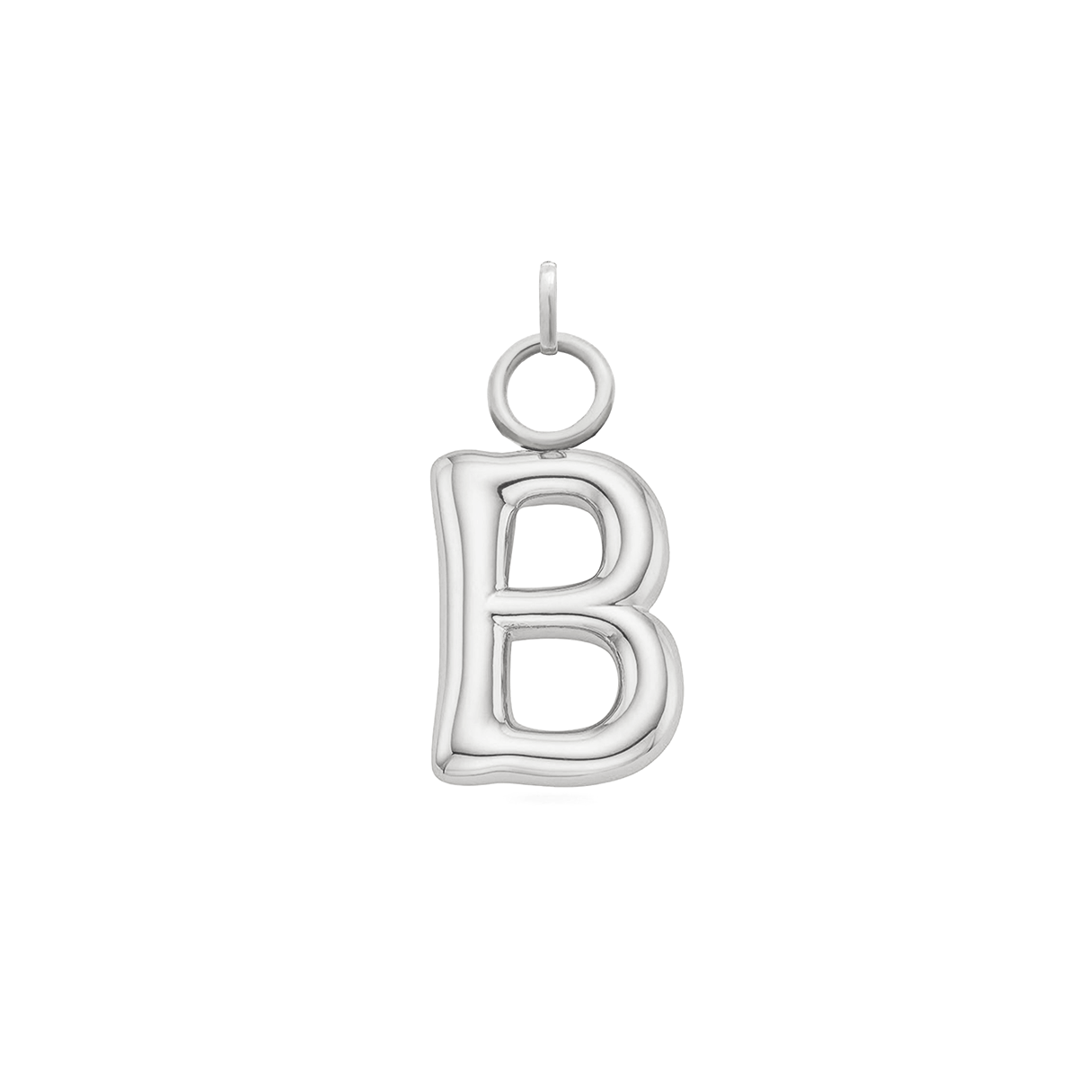 Mini Molten Initial Charm (Silver)
