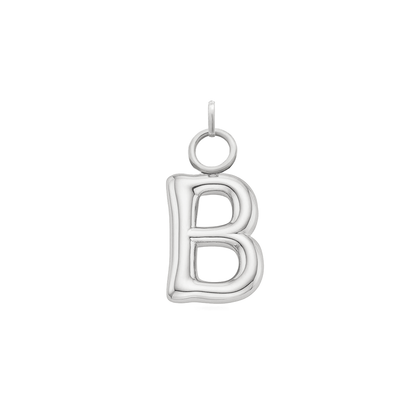 Mini Molten Initial Charm (Silver)