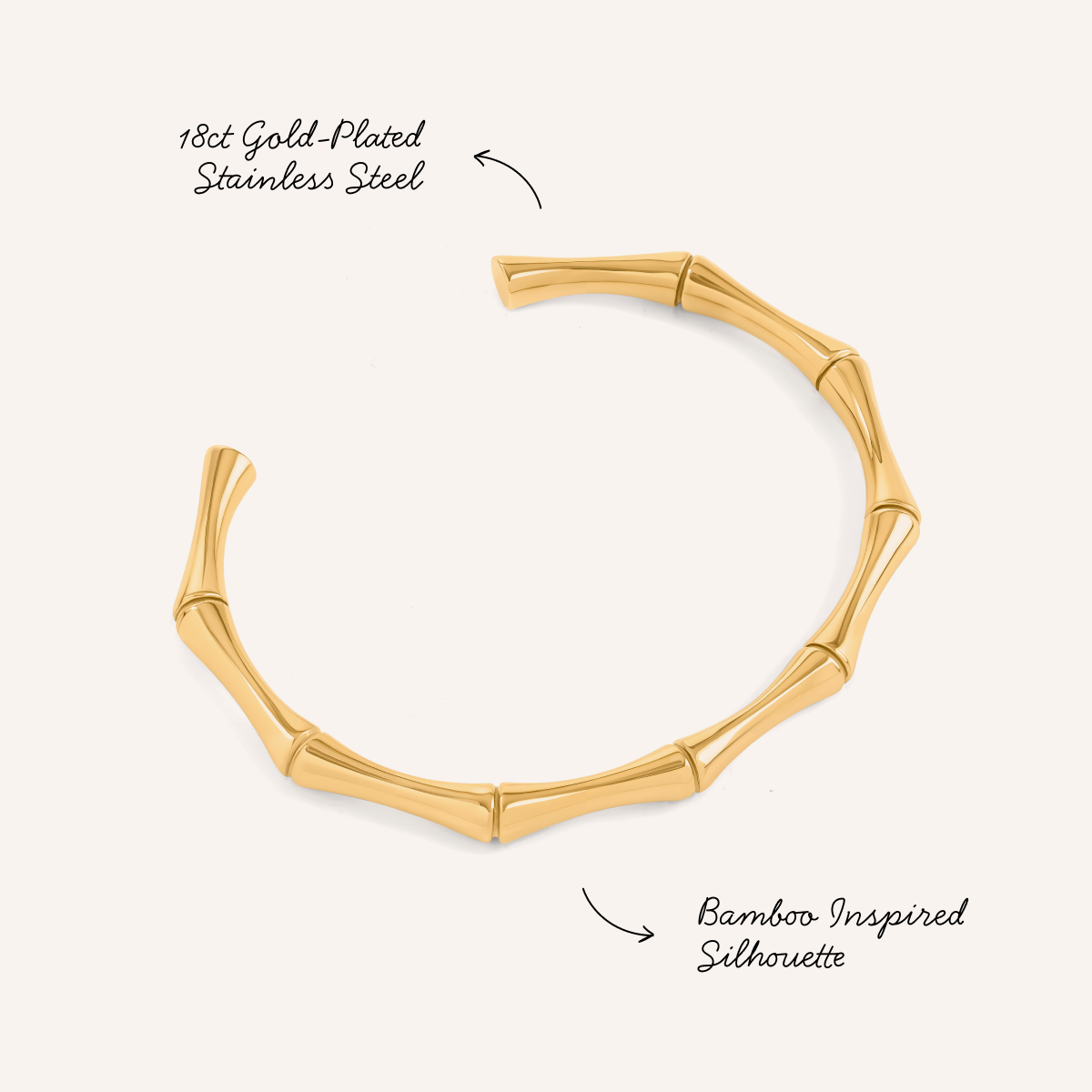 Bamboo Bangle (Gold)