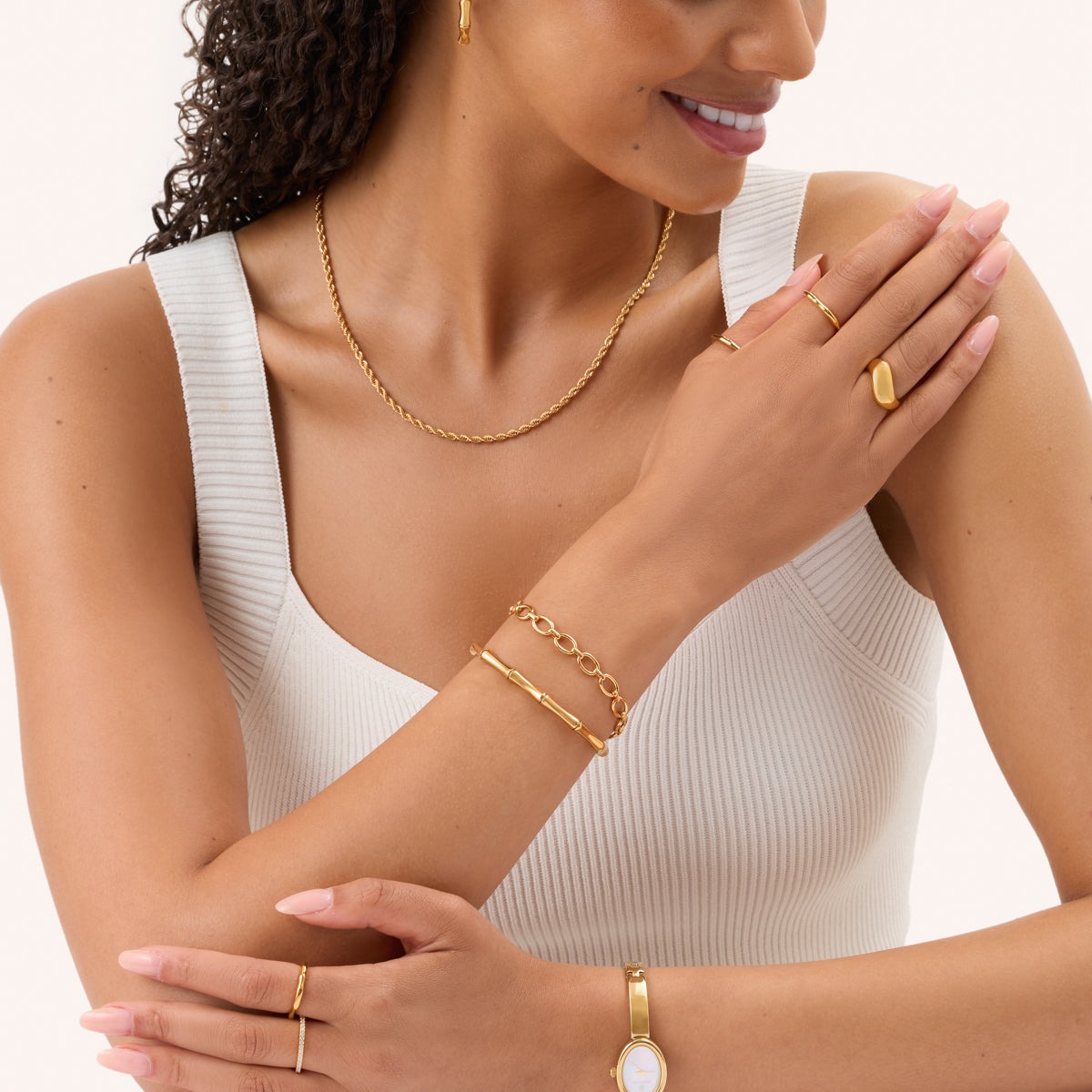 Bamboo Bangle (Gold)