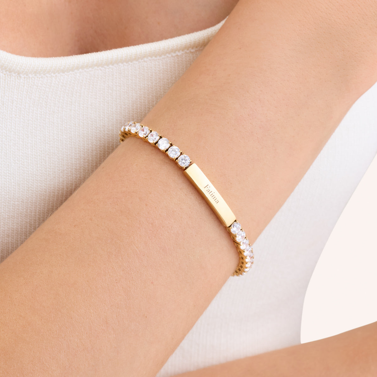 Custom Bar Tennis Bracelet (Gold)
