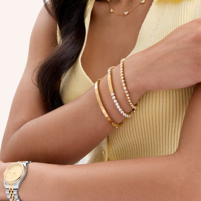 Custom Bar Tennis Bracelet (Gold)