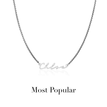 Signature Name Necklace (Silver)