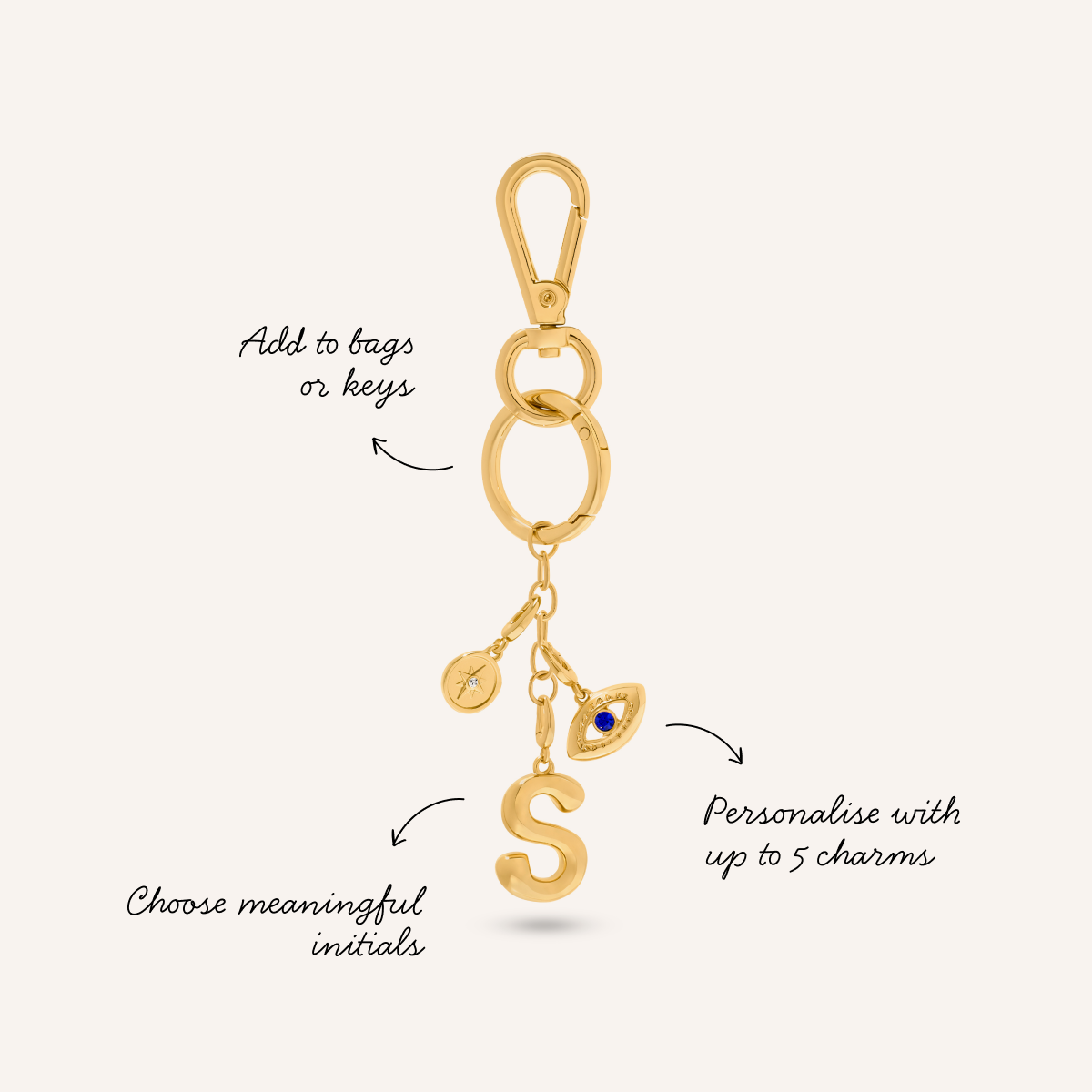 Buildable Bag Charm (Gold)