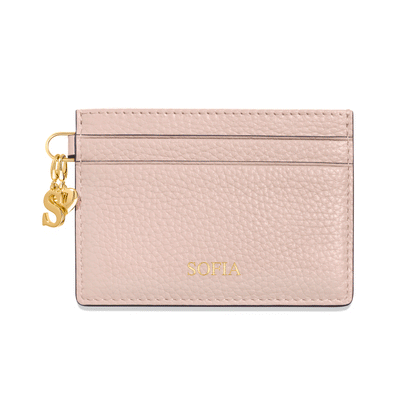 Leather Card Holder (Blush Nude)