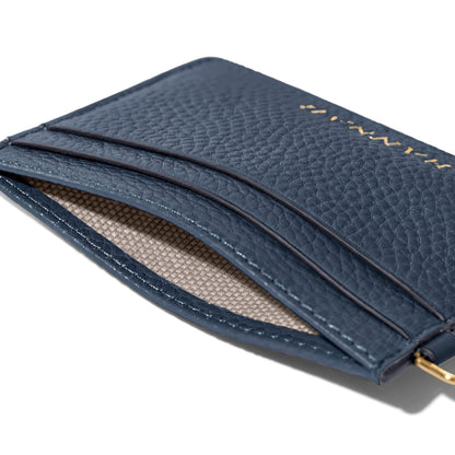 Leather Card Holder (Navy)