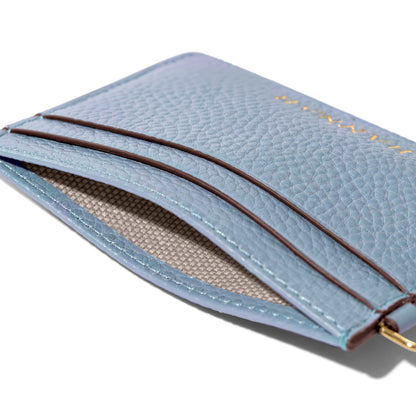 Leather Card Holder (Powder Blue)