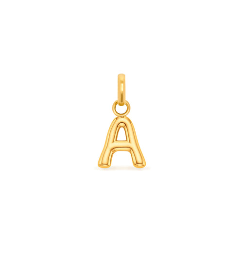 Mini Molten Initial Pendant (Gold)