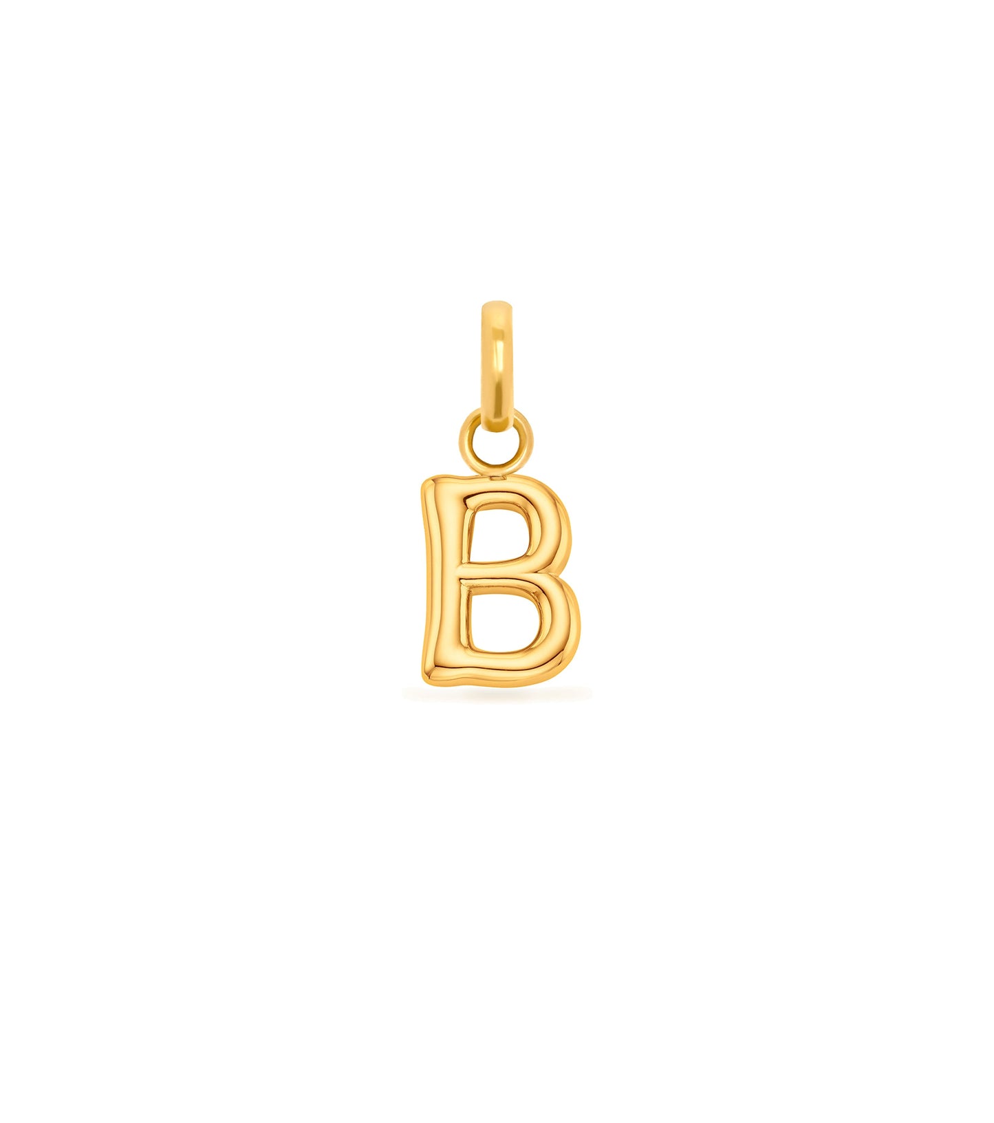Mini Molten Initial Pendant (Gold)