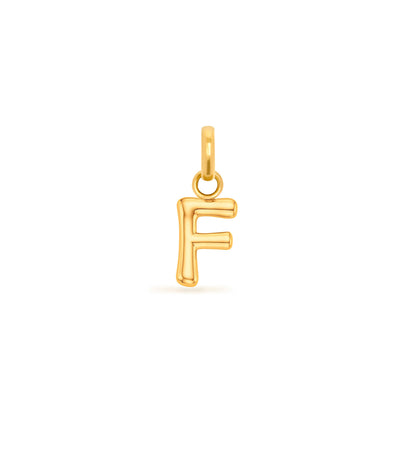 Mini Molten Initial Pendant (Gold)