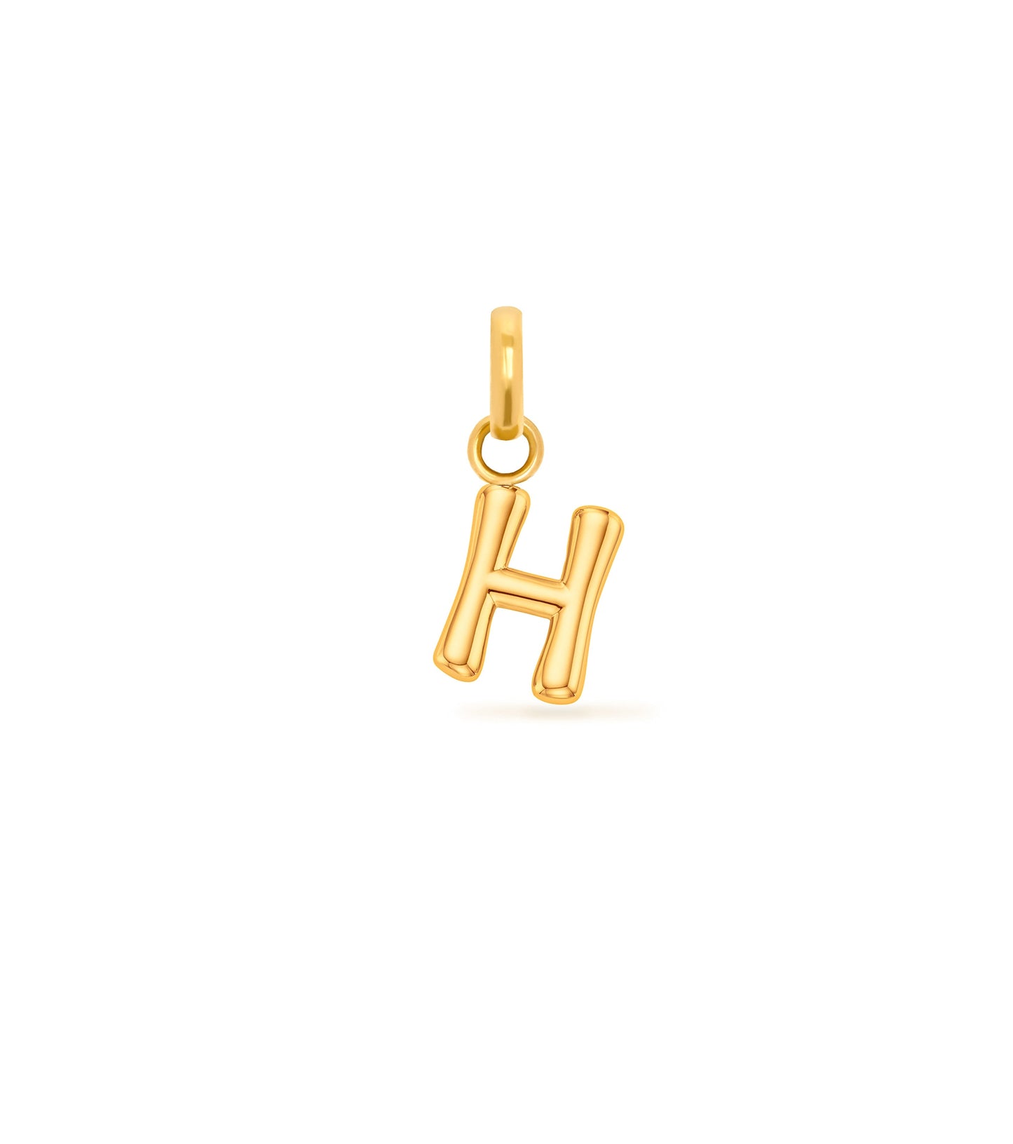 Mini Molten Initial Pendant (Gold)