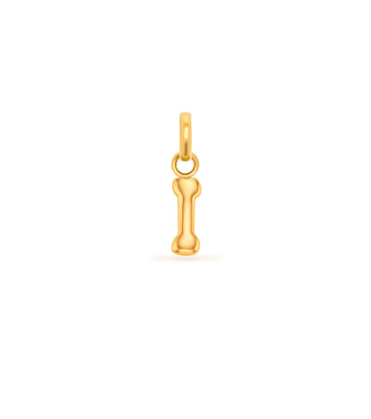 Mini Molten Initial Pendant (Gold)