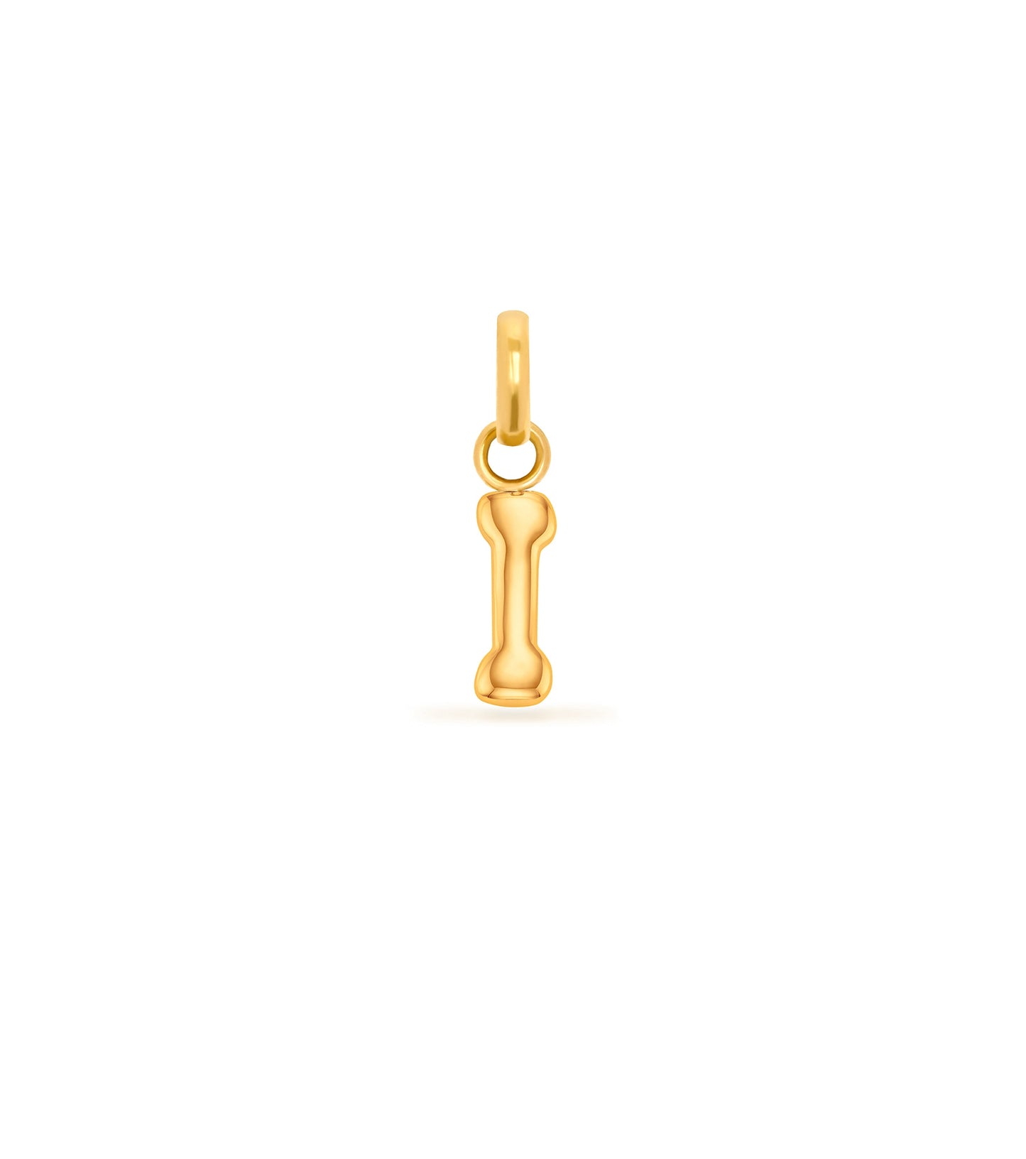 Mini Molten Initial Pendant (Gold)
