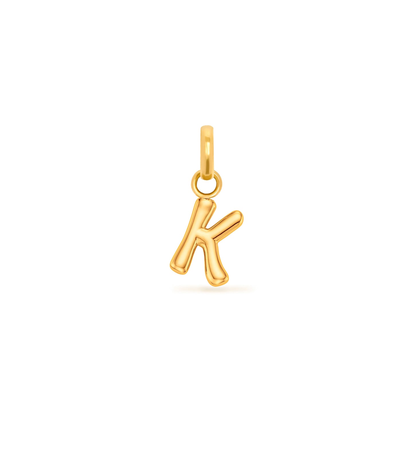 Mini Molten Initial Pendant (Gold)