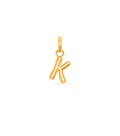 Mini Molten Initial Pendant (Gold)