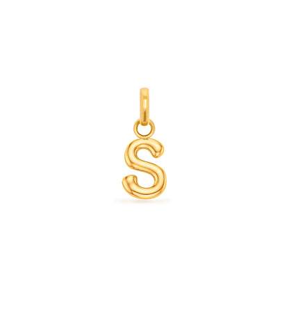 Mini Molten Initial Pendant (Gold)