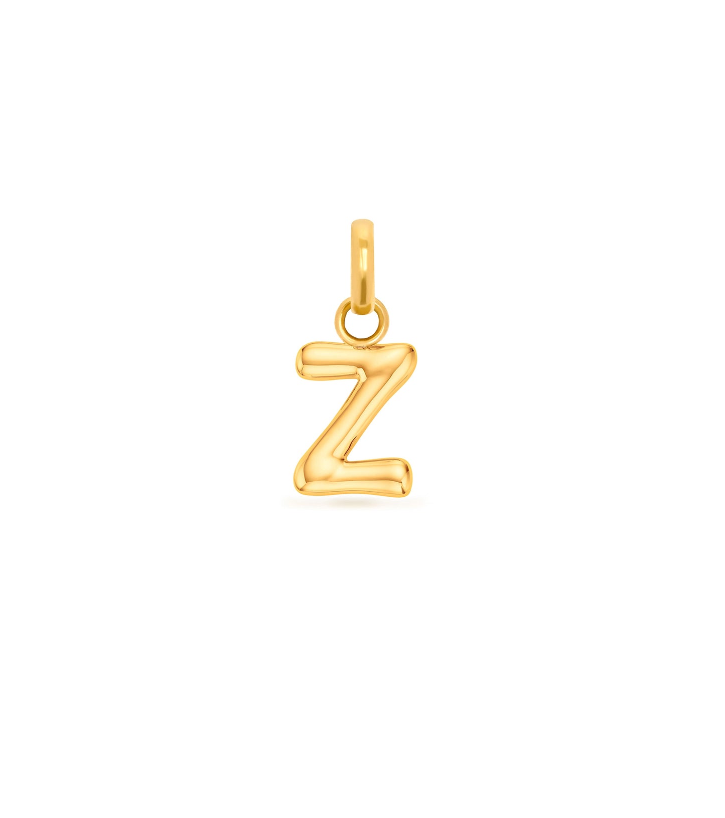 Mini Molten Initial Pendant (Gold)
